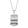 Engraved Black Stainless Steel Necklace To My Grandson Big Metal Tags Pendants Necklaces Love Gifts From Grandma Grandpa