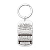 Engraved Black Stainless Steel Necklace To My Grandson Big Metal Tags Pendants Necklaces Love Gifts From Grandma Grandpa