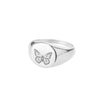 Engraved Butterfly Rings for Women Stainless Steel Wide Chunky Finger Ring 2023 Trend Couple Wedding Aesthetic Jewerly anillos