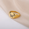 Engraved Butterfly Rings for Women Stainless Steel Wide Chunky Finger Ring 2023 Trend Couple Wedding Aesthetic Jewerly anillos