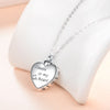 Engraved Heart Pets Paw Urn Necklace Heart Charms Memorial Ashes Urn Necklace Jewelry Makings Keepsake Pendant