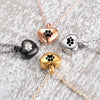 Engraved Heart Pets Paw Urn Necklace/bracelet,heart charms memorial ashes urn necklace/bracelet jewelry makings keepsake pendant