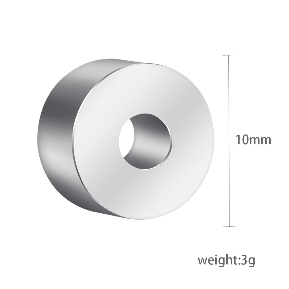 Engraved On Cylinder Beads  Stainless Steel 15pcs/lot DIY Accessories For Keychains Bracelets Necklaces Metal Steel Beads