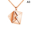Envelope Locket Necklace Love you Secret Message Pendant