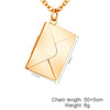 Envelope Locket Necklace Love you Secret Message Pendant