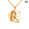 Envelope Locket Necklace Love you Secret Message Pendant