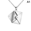 Envelope Locket Necklace Love you Secret Message Pendant