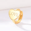 Real 18K Gold Earring Heart Jewelry Women Miss Girls Gift Party Female LOVE Clip Earrings Solid Hot Sale New Good Trendy