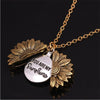 Eres mi sol Flor de collar para las mujeres colgante abierto COLLAR COLGANTE con girasol