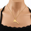 Eritrea Map & Flag Pendant and Thin Necklaces for Women/Girl Silver Color/Gold Stainless steel African Eritrean Party Jewelry