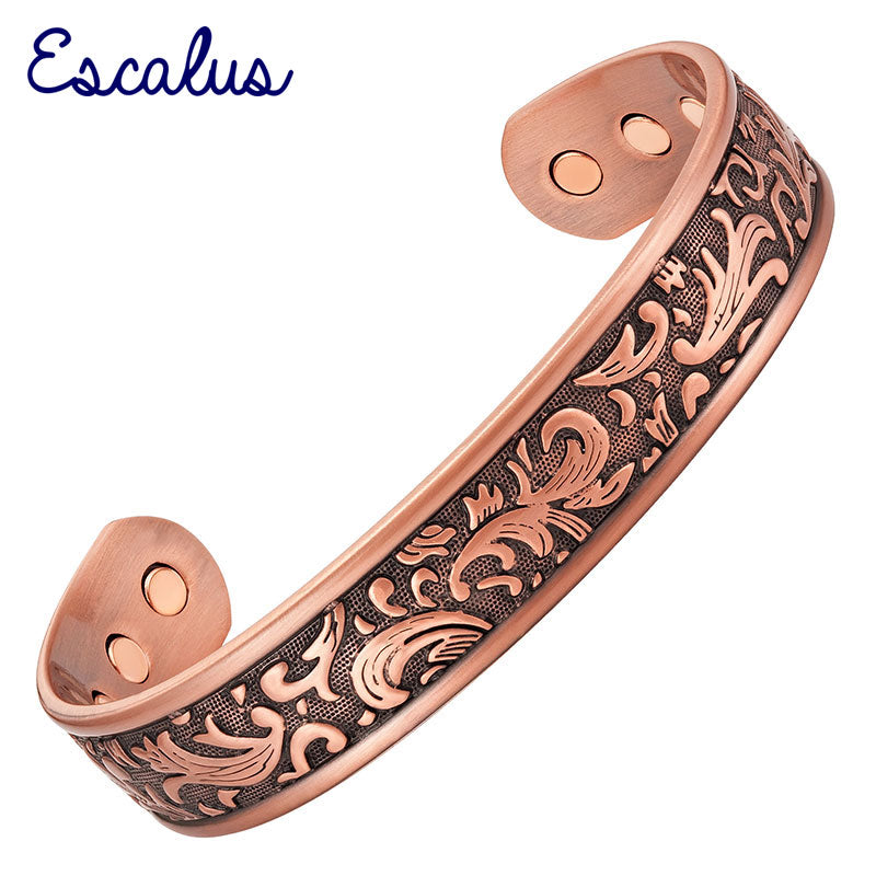 2020 Magnetic Vintage Pure Copper Fashion Jewelry Bangle For Women Energy Bio Bracelet for Men Charm Bracelets Wristband