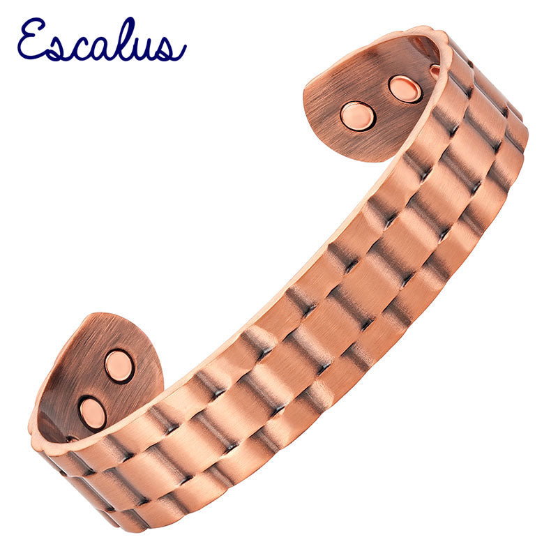 2020 Men's Vintage Antique Pure Copper Powerful Magnetic Bangle For Men Healing Charms Hot Bracelet fashion Wristband