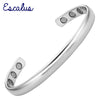 2020 Trendy Pure Copper Magnetic Bangle For Women Health Men Silver Color Charm Round New Bangle Wristband Bracelet