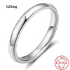 Eternal Classic 100% 925 Silver Ring Simple Glossy Lady Rings Birthd Gift