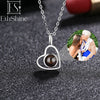 EthShine Custom Projection Photo Necklace Personalized Pet Photo Pendant Projection Chain Women Memorial Christmas Jewelry Gifts