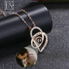 EthShine Custom Projection Photo Necklace Personalized Pet Photo Pendant Projection Chain Women Memorial Christmas Jewelry Gifts