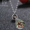 EthShine Custom Projection Photo Necklace Personalized Pet Photo Pendant Projection Chain Women Memorial Christmas Jewelry Gifts