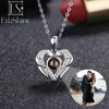 EthShine Custom Projection Photo Necklace Personalized Pet Photo Pendant Projection Chain Women Memorial Christmas Jewelry Gifts