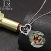 EthShine Custom Projection Photo Necklace Personalized Pet Photo Pendant Projection Chain Women Memorial Christmas Jewelry Gifts