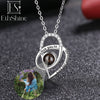 EthShine Custom Projection Photo Necklace Personalized Pet Photo Pendant Projection Chain Women Memorial Christmas Jewelry Gifts