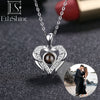 EthShine Custom Projection Photo Necklace Personalized Pet Photo Pendant Projection Chain Women Memorial Christmas Jewelry Gifts