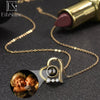 EthShine Custom Projection Photo Necklace Personalized Pet Photo Pendant Projection Chain Women Memorial Christmas Jewelry Gifts