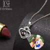 EthShine Custom Projection Photo Necklace Personalized Pet Photo Pendant Projection Chain Women Memorial Christmas Jewelry Gifts