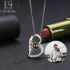 EthShine Custom Projection Photo Necklace Personalized Pet Photo Pendant Projection Chain Women Memorial Christmas Jewelry Gifts