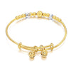 Christmas Gift Small Bangle for Girls/Baby Gold Color Charm Beads Bracelet Small Bell/Heart Jewelry Child Party Gifts B65