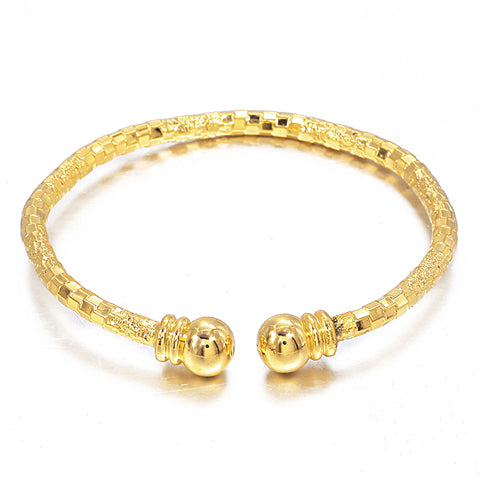 Christmas Gift Small Bangle for Girls/Baby Gold Color Charm Beads Bracelet Small Bell/Heart Jewelry Child Party Gifts B65