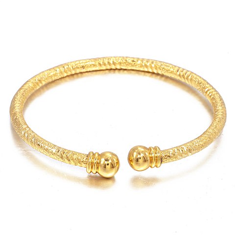 Christmas Gift Small Bangle for Girls/Baby Gold Color Charm Beads Bracelet Small Bell/Heart Jewelry Child Party Gifts B65