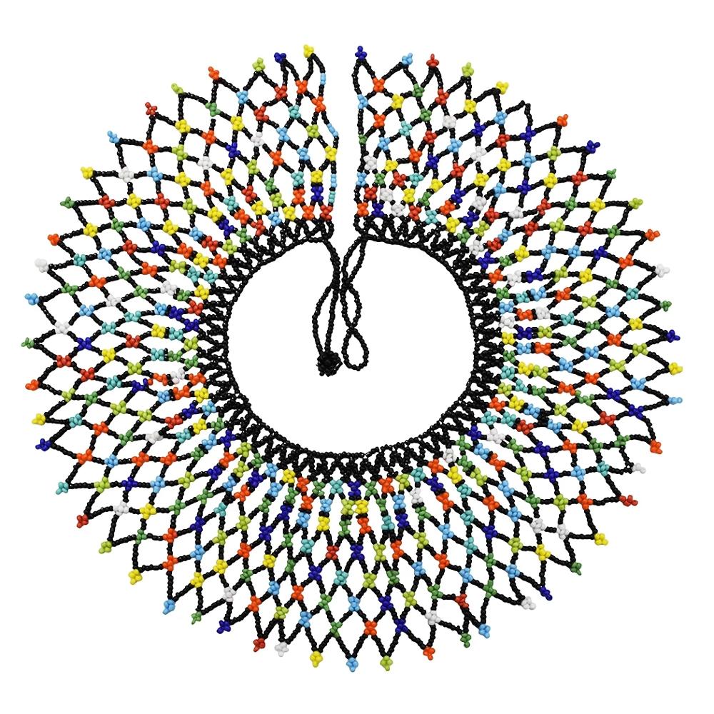 Ethnic African Boho Multicolor Beaded Pendant & Necklaces For Women Statement Collar Necklace Egypt Tribal Jewelry Handmade