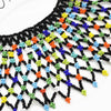 Ethnic African Boho Multicolor Beaded Pendant & Necklaces For Women Statement Collar Necklace Egypt Tribal Jewelry Handmade