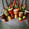 Ethnic African Drum Pendant Necklace Classic Mini Tambourine Kids Necklace Jewelry Gifts Decoration