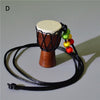 Ethnic African Drum Pendant Necklace Classic Mini Tambourine Kids Necklace Jewelry Gifts Decoration