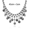 Ethnic Bohemia Vintage Maxi Coin Pendant Necklace Collar Women Jewelry Personality Exaggerate Statement Necklace