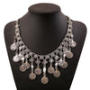 Ethnic Bohemia Vintage Maxi Coin Pendant Necklace Collar Women Jewelry Personality Exaggerate Statement Necklace