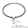Ethnic Bohemian Printed Shell Necklace Pendant Hippie Adjustable Puka Sea Shell Choker Necklace for Women Boho Beach Jewelry