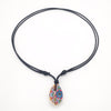 Ethnic Bohemian Printed Shell Necklace Pendant Hippie Adjustable Puka Sea Shell Choker Necklace for Women Boho Beach Jewelry
