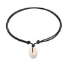 Ethnic Bohemian Printed Shell Necklace Pendant Hippie Adjustable Puka Sea Shell Choker Necklace for Women Boho Beach Jewelry