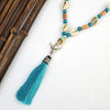Ethnic Bull Head Pendant Necklaces for Women Bohemian Handmade Shell Beads Statement Necklace Fringed Tassel Gypsy Tribal Gift