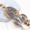 Ethnic Cotton Thread Tassel Necklace Bohemian Round Twist Pendant Beautiful Original Gifts For Women Aesthetic Clothes
