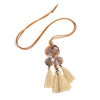 Ethnic Cotton Thread Tassel Necklace Bohemian Round Twist Pendant Beautiful Original Gifts For Women Aesthetic Clothes