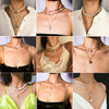 Ethnic Handmade Beaded Necklace Multilayer Imitation Pearl Choker Necklace Women Geometric Alloy Clavicle Cahin Jewelry