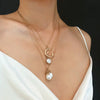 Ethnic Handmade Beaded Necklace Multilayer Imitation Pearl Choker Necklace Women Geometric Alloy Clavicle Cahin Jewelry