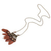 Ethnic Long Black Brown Feather Leather Chain Necklaces for Women Girls Vintage Dream Catcher Pendants Sweater Necklace Jewelry