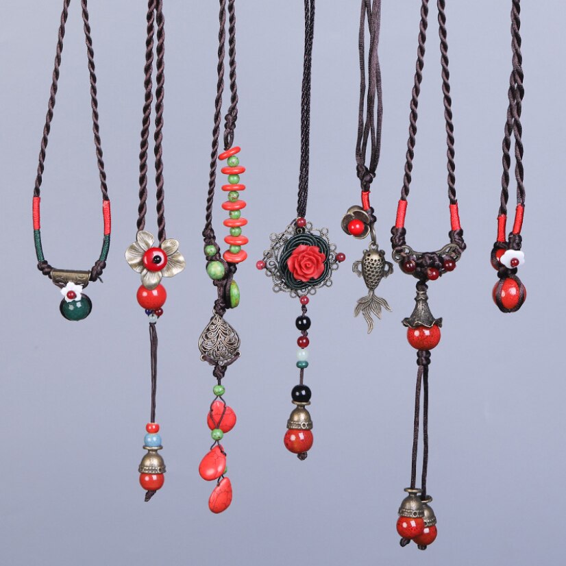 Ethnic Necklace for Women Long Rope Chain Vintage Charm Choker Gothic Sweater Chain Jewelry 2021 Chains On The Neck Female