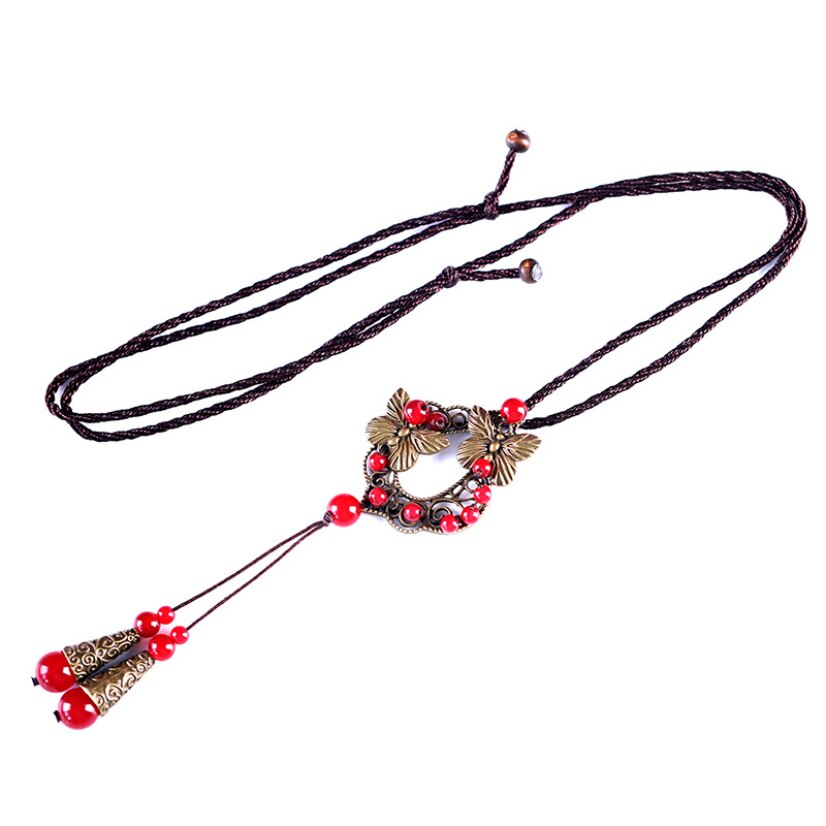 Ethnic Necklace for Women Long Rope Chain Vintage Charm Choker Gothic Sweater Chain Jewelry 2021 Chains On The Neck Female