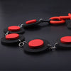 Ethnic Red Black Color Wood Beads Necklace Charm Collar Choker Emo Necklace For Women Hip Hop Handmade Trendy Choker Jewelry