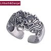 Ethnic Ring 100% Real 925 Sterling Silver fine Jewelry for men women Peace Lucky Money brave troops adjustable Ring 2020 New R82